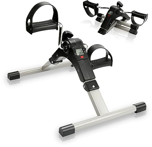 Gimisgu Mini-Heimtrainer, Arm und Beintrainer Fitnesstrainer, mit LCD-Display, Einstellbarer Widerstand, Heimtrainer Pedal Trainer, Home Office Heimtrainer für Muskel-Rehabilitation, Sport-Training