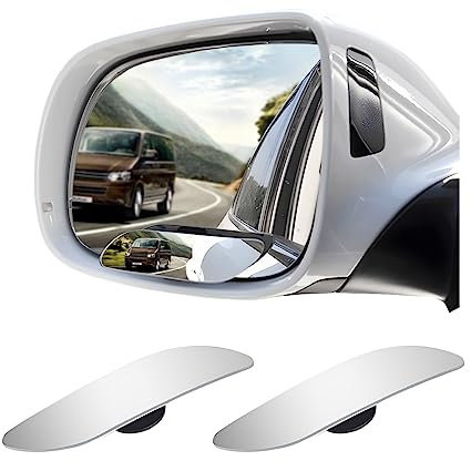 JNNJ 2Pcs 360 ° Drehbarer Verstellbarer Weitwinkel-Rückspiegel, Auto Einstellbare Randlos HD-Glas Zusätzliche Spiegel, Seite Rückspiegel für Universellen Auto SUV RV