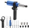 Molbory Kit adattatore per rivetti da 2,4 mm, 3,2 mm, 4 mm, 4,8 mm, per avvitatore a batteria con 100 rivetti, rivetti ciechi