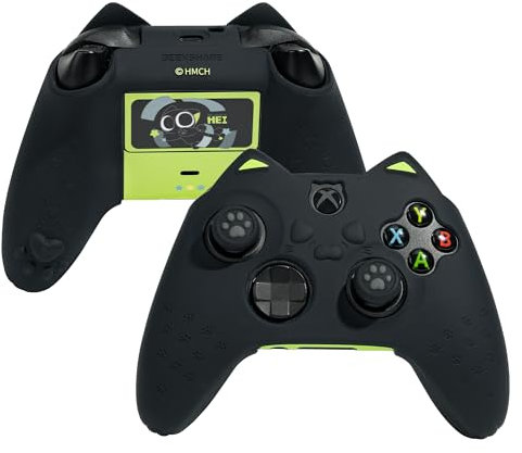GeekShare Cute Controller Skin for Xbox Series X, Anti-Slip Silicone Cover Protector Case Compatible with Xbox S/X Controller with 2 Thumb Grips Caps, The HEI Series