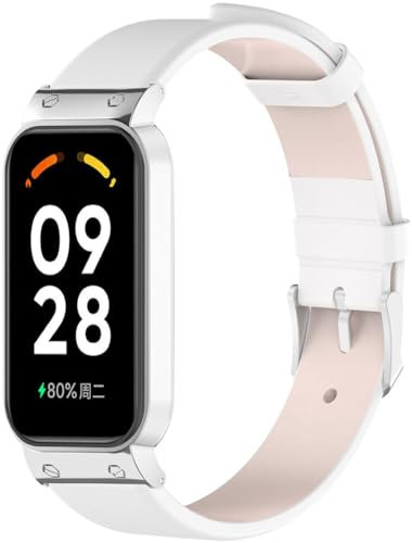 Tyogeephy Cinturino per Xiaomi smart Band 8 Active, Cinturino Smartwatch Comapatibile con Redmi Band 2, Cinturini Orlogio in Pelle e Silicone per Uomo/Donna