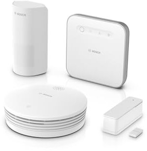 Paquete básico Bosch Smart Home de Seguridad II, protección fiable en Incendios y robos, Compatible con Apple Homekit, Amazon Alexa y el Asistente de Google