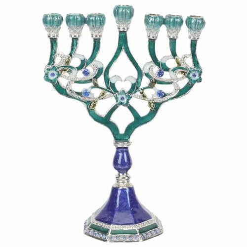 Chanukka-Menora, Kerzenhalter, Jüdische Kerzenhalter, Traditionelle Jüdische Kerzenhalter, Retro-Dekoration for Chanukka-Dekoration, Tischdekoration (Size : Menorah Style 3)