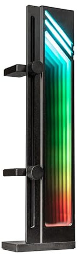 KOLINK Core Pro GPU-Halterung, Infinity Mirror ARGB-Effekt, Höhenverstellbar, Eloxiertes Aluminium, Schwarz