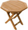 Teako Design Teak Klapptisch Potenza, Teakholz Gartenmöbel, Wetterfester Beistelltisch, FLEGT-Lizenziertes Holz, Outdoor-Tisch, Hochwertige Verarbeitung, Farbe: Natur, Größe: 50 cm