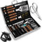 RINPIR Lot de 35 accessoires de barbecue de luxe pour anniversaire de fête des pères, kit d'accessoires de barbecue en acier inoxydable pour homme, papa, ustensiles de barbecue professionnels avec
