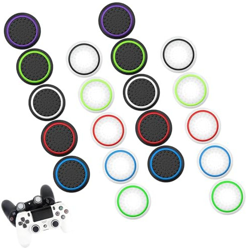 YANINEE 20Pcs 10 Farben PS4 PS5 Controller Zubehör Grip Schutzabdeckung