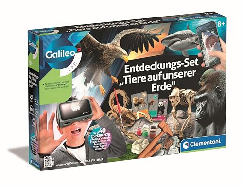 Galileo Lab Entdeckungs-Set „Tiere auf unserer Erde - Experimentierkasten & Spielzeug für Kinder ab 8 Jahren von Clementoni 59400