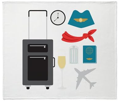 CafePress Flight Attendant Throw Blanket Super Soft Fleece Plush Throw Blanket, 60x50