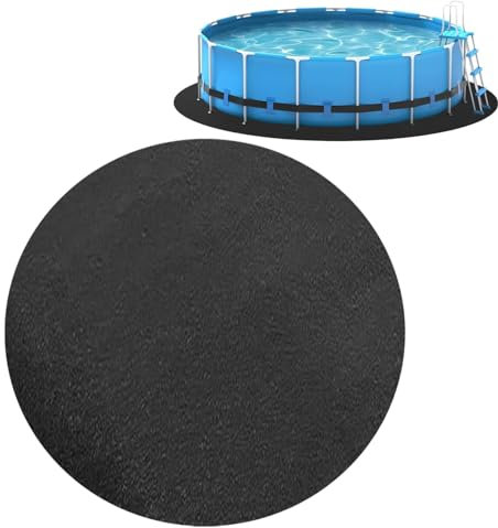 Pool Unterlage Outdoor, Pool Matten Untergrund,Poolfolienpolster Für Oberirdische Pools Rund Poolmatten Schutzboden Unterlegmatten Bodenplane Für Schmutz Und Kratzer Schwarz