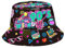 Eigso Schwarzer Mode Hip Hop Party Eimer Hut für Frauen Männer Unisex Vintage 80er Trend Fischerhut für Frau Mann