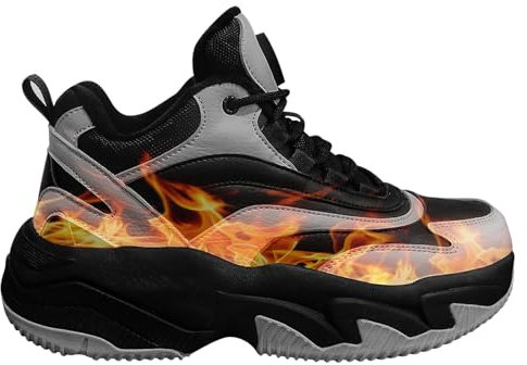 Beheizte Schuhe Herren Damen, 4000mAh Schnurlos Fußwärmer, Wiederaufladbar Sneaker mit 3 Wärmeeinstellungen, Draußen verdicken rutschfeste Walkingschuhe (Schwarz+Weiß, 37)