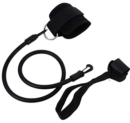 HONMEET Tension Rope Anklet for Fitness Training Leg and Buttock Workouts Includes Ankle Buckles and Resistance Band for Gym Exercises for Pull-up Assistance and Leg Pulls