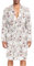 ZZXXB Dream Catcher Herren-Nachtwäsche, Rosenblüte, leicht, langärmelig, Spa-Bademantel mit Taschen, M-XL, weiß, L