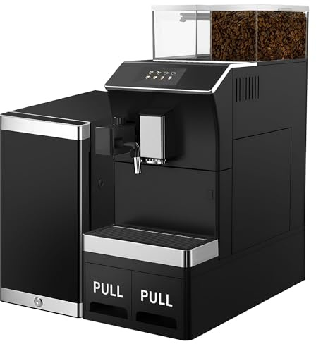 GGM Gastro Kaffeevollautomat 16 Programme mit 5 Zoll Touchscreen | Ideal für die Gastronomie, flexible Wasserzufuhr, intuitive Bedienung, hochwertige Materialverarbeitung, zeitsparend