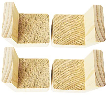 Sollevatori in legno resistente, 10 cm, per mobili letto, divano, sedia, armadio, set di 4 alzate per aumentare l'altezza 9 x 9 cm
