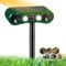 Katzenschreck Ultraschall, 2 Modi Solar Tiervertreiber, Katzenschreck für Garten, Katzenvertreiber mit Bewegungsmelder und Blinklicht für Waschbären Hunde Vögel Schädlinge IP55 Wasserdicht