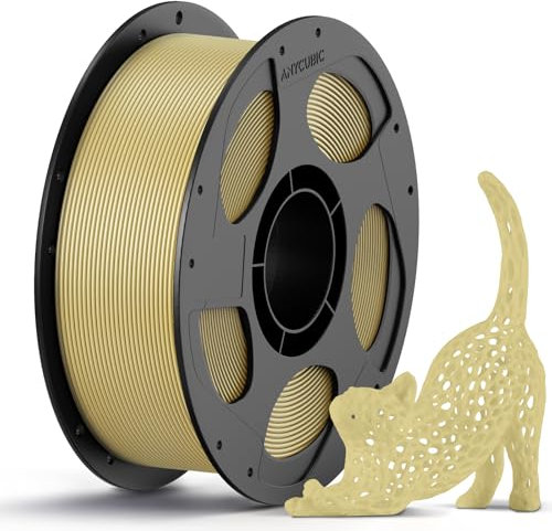 ANYCUBIC PLA Filament 1,75mm, Refill PLA und Spool Kit, 3D Drucker Filament PLA, Vakuumverpackung, Intelligente Identifikation, 1KG Beige
