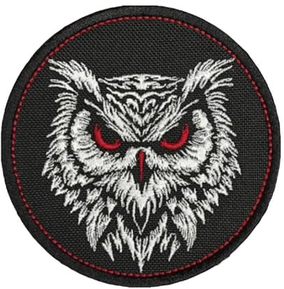 Eulen Patches Klett Drucken Taktische Moral Hook Loop Patches Emblem Moral Aufnäher Für DIY Kleidung Rucksäcke Jacken Jeans Uniform