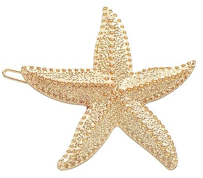 Strass Blumenstrauß Brosche Muschel-Perlen-Haarnadeln, seitlicher, Haarspangen, Kopfbedeckung, Styling-Werkzeuge, Haar-Accessoires, Strand-Haarspangen Schmuckdraht Edelstahl (Gold, One Size)