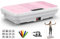 Plaque vibrante 3D pour drainage lymphatique, plaque vibrante pour perte de poids, capacité de 150 kg, planche vibrante silencieuse, 5 ceintures de yoga et 2 bandes de résistance, rose