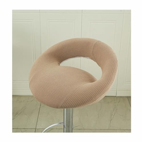 HHONGWYT Stuhlhussen Barhocker Bezug mit Ausgehöhlte Lehne Stretch Barhocker Stuhlbezug Bezüge Barhocker Hussen überzug Barhocker Schonbezüge für Moderne Drehbare Sitzhocker Tresenhocker,A8,1PC