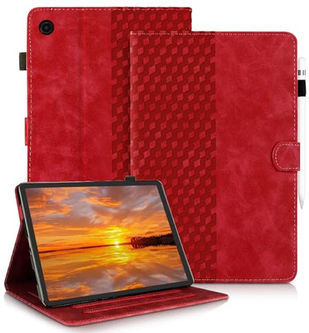 CASAFUNY Hülle für Samsung Galaxy Tab A11 Plus 2025/A9 Plus 11 Zoll,Rot | PU Leder,Magnetische,Multi-Winkel,Schützhülle für Galaxy Tab A11+ /A9+ Tablet SM-X236B/X230