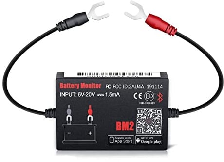 Aribrnten Outil de Diagnostic de Batterie de Test D'Analyseur de Batterie de Voiture de Moniteur de Batterie de Bluetooth BM2 12V pour le TéLéPhone D'Android IOS