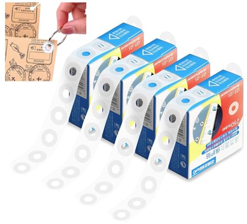 1000Pack Loose-Leaf Paper Hole Reinforcement Ring Label Stickers for Office