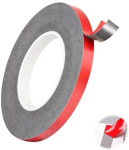 Ruban Adhésif Double Face 3 mètres x 10 mm, Extra Fort, Imperméable | Haute résistance, sans clou ni vis, pour décoration, automobile, bande LED, bricolage intérieur et extérieur
