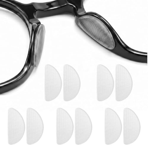 5 Paar 1mm Brillen-Nasenpads Anti Rutsch Pad,Silikon Antirutsch Transparent | Selbstklebende Rutschfest Klebend Brillenpads,Rutschstopp Für Vollrahmenbrillen Sonnenbrillen Lesebrillen Brillen Zubehör