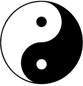 Ambiance Sticker Yin Yang – 55 x 55 cm – Schwarz