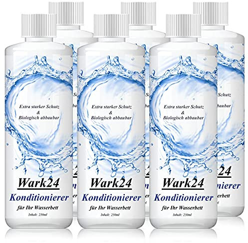 Wark24 Wasserbett Konditionierer Conditioner 250ml - Extra starker Schutz - 20% Wirkstoffgehalt - Biologisch abbaubar - bekämpft wirksam Bakterien, Pilze, Hefen sowie Algen (6er Pack)