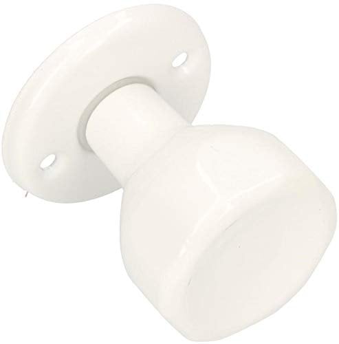 KOTARBAU® Pomolo per porta girevole bianco ferramienta per porta sfera pomolo in acciaio verniciato pomolo per porta sferico 1 pezzo pomello parte superiore resistente