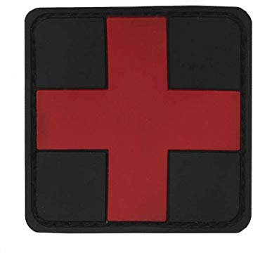3D Patch Kreuz Abzeichen Aufnäher rot Sanitäter Arzt Medizinisches Personal Erste Hilfe Ausrüstung