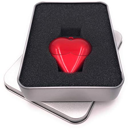 Onwomania Heart in red love valentines day USB stick in alu gift box 8 GB USB 2.0
