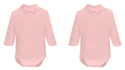 Ellepi 2 Pezzi Body Lupetto Neonato Neonata Manica Lunga AF2800 Caldo Cotone Interlock. Rosa 18 Mesi