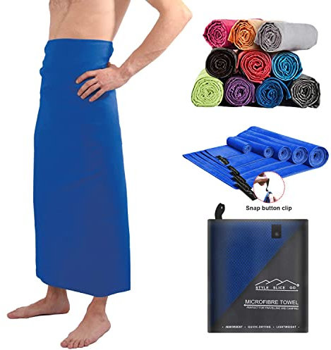 Style Slice Microfibre Towel Quick dry Lightweight Absorbent Travel Towel Sports Beach Gym Swimming Camping Hiking Drying Pets Small Medium Large X-Large XX-Large (Dark Blue SMALL 60cm x 30cm)
