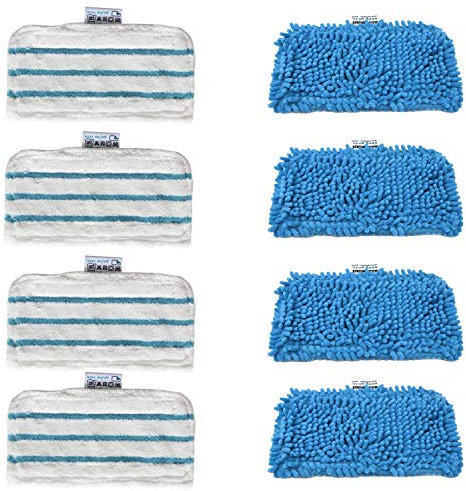 Zealing 4 chiffons en microfibre + 4 chiffons de nettoyage de rechange pour balai vapeur Black & Decker FSMH1321, FSM1605, FSMH13151SM, pièce # FSMP20