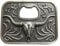Vintage Silber Überzogene Lange Horn Bull Flaschenöffner Gürtelschnalle US Lager, Antik-Silber, L