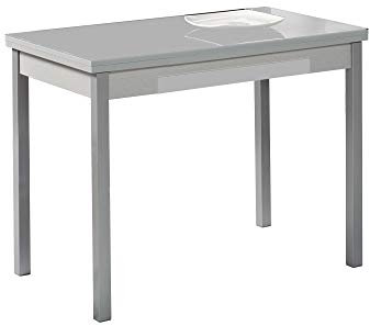 ASTIMESA Mesa de Cocina con Alas Gris 90x50cm