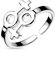 Paula & Fritz® Ring Damen Verstellbar Zeichen Weiblich Frauen-Symbol 925 Silber Überzug 316L Chirurgenstahl Zehenring Mittelring Partnerring Einstellbarer-Ring