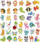 BOUTIKS 40 Stück Diamond Painting Kinder, 5d Diamant Painting Aufkleber Kits für Kinder, DIY 5D Tier & Meer Welt Diamant Kunst Mosaik Aufkleber für Kinder Erwachsene Anfänger