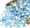 Mosaikfliesen 225 Stück/200g Packung Kristall Glas Mosaik Mosaik Fliesen Supplies für Home Dekoration DIY Handwerk Teller Bilderrahmen Blumentöpfe - 1x1cm Quadratische Fliesen (Hellblau Weiß)