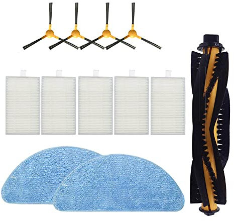 WuYan 12 Stück, Ersatz-Kit für Liectroux C30B Roboter-Staubsauger, für Proscenic 800T 820S Roboter-Staubsauger C30B, Hauptbürste, Bürste, Stoff, Hepa Filter