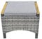 LC Garden »Keramo« Teak Dining Hocker Fußbank Natur-grau