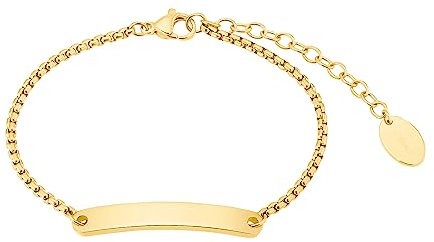 s.Oliver Damen-I.D.-Armband Edelstahl One Size, Gold 32024547