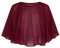 Bolerose weich Hochzeit Umhängetuch Abend Durchsichtiges Chiffon Überwurf Umhang Schultertuch (Weinrot, Einheitsgröße)