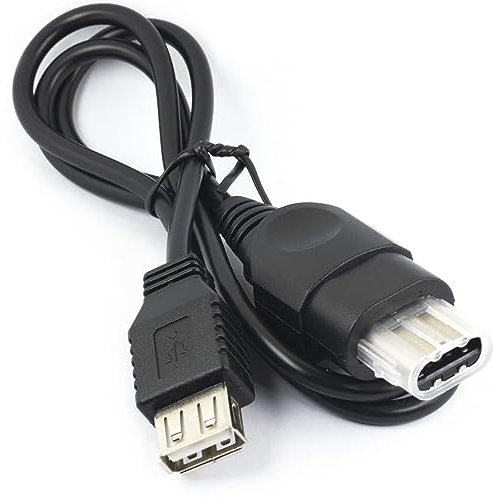 whiteeeen USB Adapter Cable for Original Gen.1 Xbox, USB Type A Female to Xbox Controller Converter Cord 30 Long
