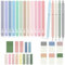 COZCLAM 17 Textmarker Pastell Set, 12 Stifte Aesthetic No-Bleed Bible Highlighter, 5 Schwarze Fineliner-Stiften und Haftnotizen, Pastell Textmarker Bibel Zubehör für Journal, Bibel, Büro, Schulbedarf